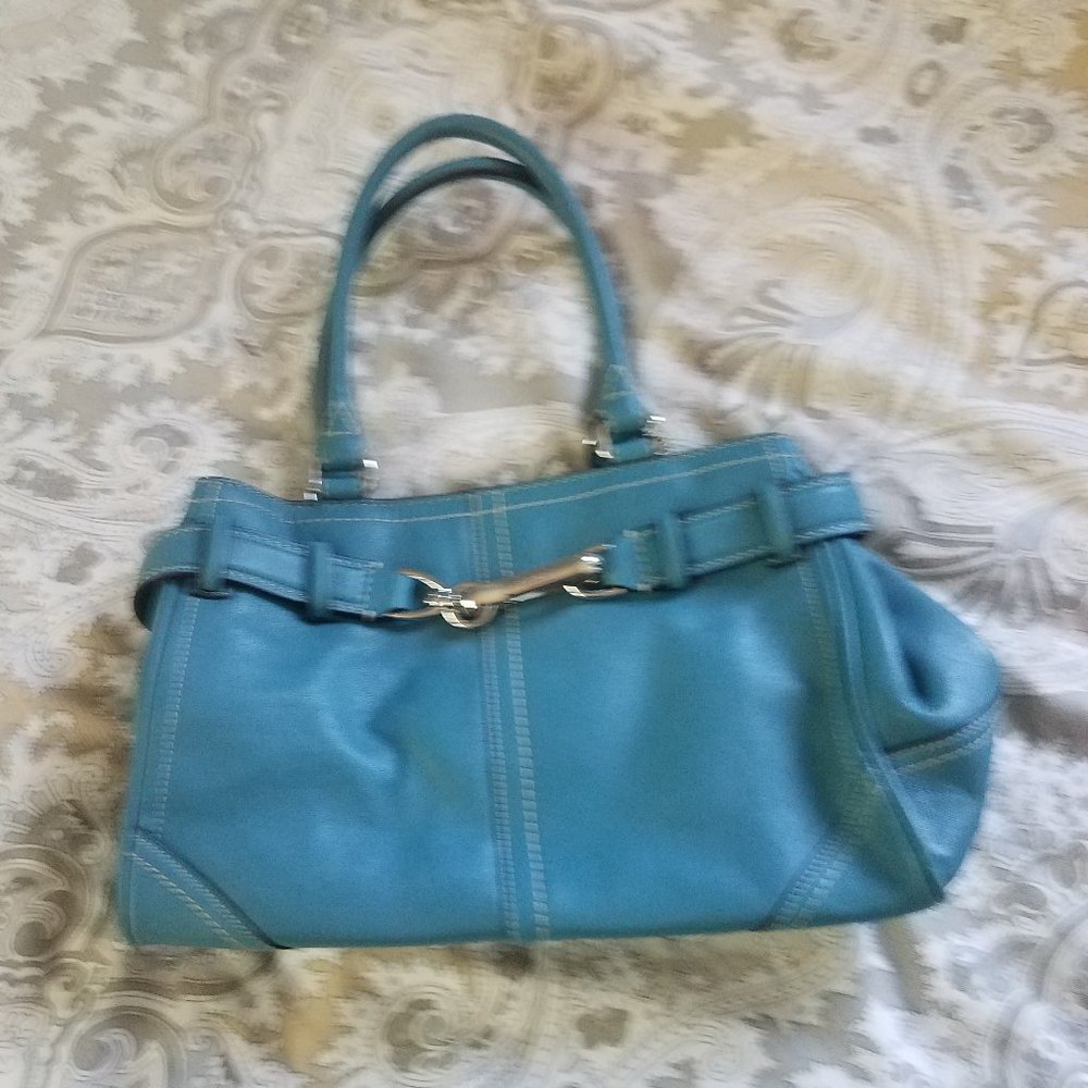 Turquoise Coach handbag